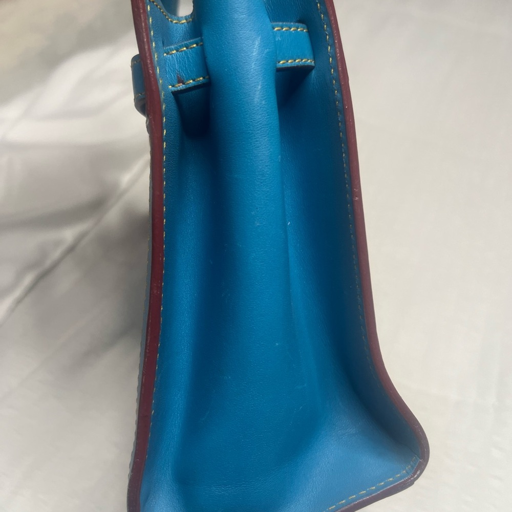 Dooney & Bourke Blue Denim Satchel - Picture 4 of 8